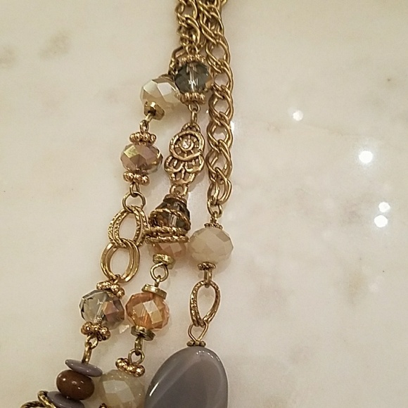 Multistone Layered Necklace - Picture 2 of 4